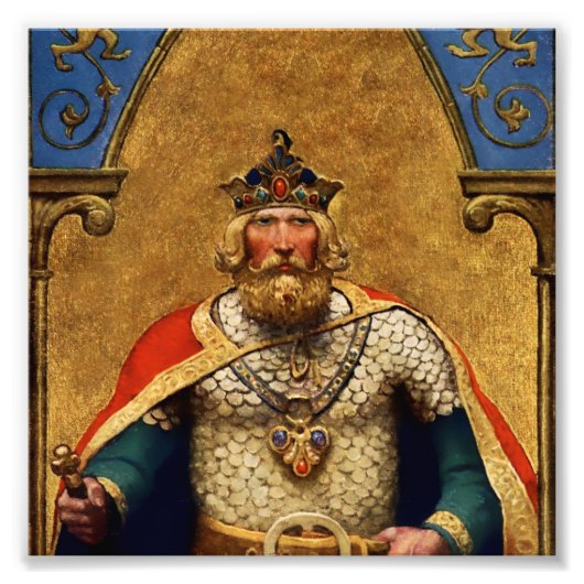 NC Wyeth著「King Arthur」 フォトプリント (正面)