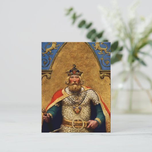 NC Wyeth著「King Arthur」 ポストカード (スタンド正面)