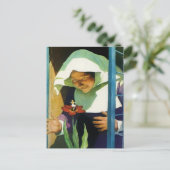 NC Wyeth著「Thumbelina」フェアリーアート ポストカード (スタンド正面)