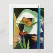 NC Wyeth著「Thumbelina」フェアリーアート ポストカード (正面/裏面)