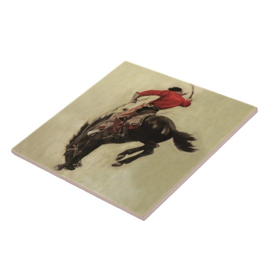 NC Wyeth誌「Bucking Bronco」の表紙 タイル (側面)