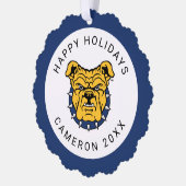 NCA&T州大学 |ブルドッグ顔 オーナメントカード (左)