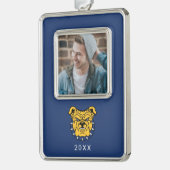 NCA&T州大学 |ブルドッグ顔 シルバープレートフレームオーナメント (左)