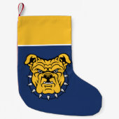 NCA&T州大学 |ブルドッグ顔 スモールクリスマスストッキング (正面)