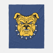 NCA&T州大学 |ブルドッグ顔 フリースブランケット (正面)