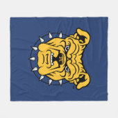 NCA&T州大学 |ブルドッグ顔 フリースブランケット (正面(横))