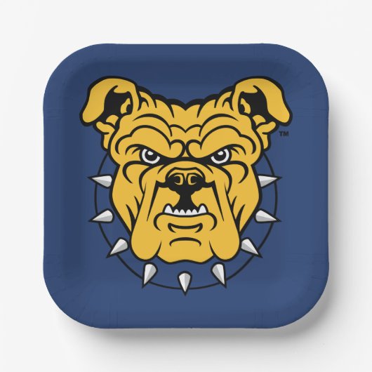 NCA&T州大学 |ブルドッグ顔 ペーパープレート (正面)