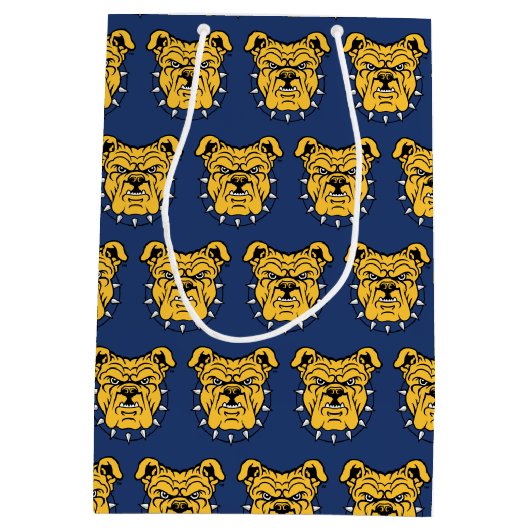 NCA&T州大学 |ブルドッグ顔 ミディアムペーパーバッグ (裏面)