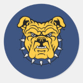 NCA&T州大学 |ブルドッグ顔 ラウンドシール (正面)