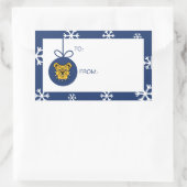 NCA&T州大学 |ブルドッグ顔 長方形シール (バッグ)