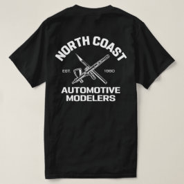 NCAM – ブラッククロスシャツ – フロント&バックプリント Tシャツ