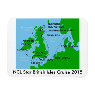 NCLの星のイギリス諸島の巡航の2015年の磁石 マグネット