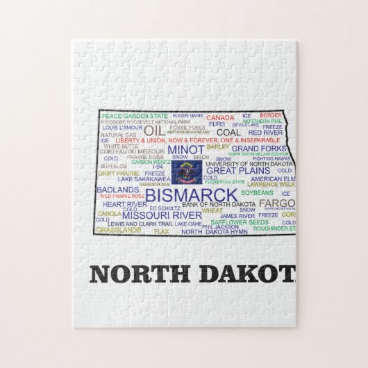 NDの単語の国家 ジグソーパズル (縦)