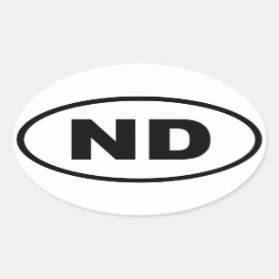 NDノースダコタ 楕円形シール