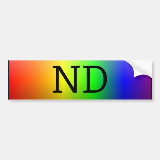 ND (NeuroDiverse) バンパーステッカー (正面)