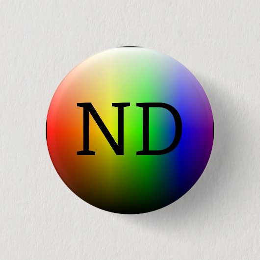ND (NeuroDiverse) 缶バッジ (正面)