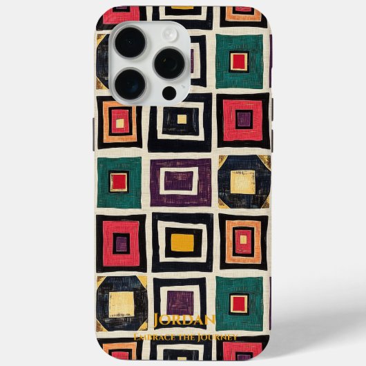 Ndebele Geometry - 芸術的 Cultural Fusion Case-Mate iPhoneケース (裏面)