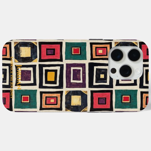 Ndebele Geometry - 芸術的 Cultural Fusion Case-Mate iPhoneケース (裏面 (横))