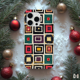 Ndebele Geometry - 芸術的 Cultural Fusion iPhone 15 Pro Maxケース