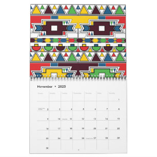 Ndebele Patterns:伝統の鮮やか年 カレンダー