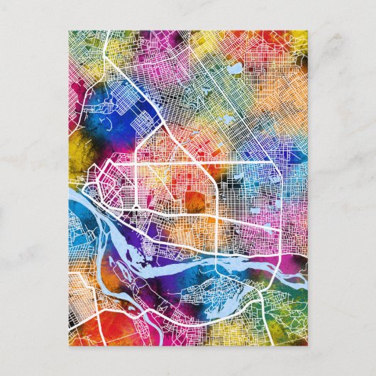 N'Djamena Chad City Map ポストカード (正面)