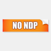NDPなし バンパーステッカー (正面)