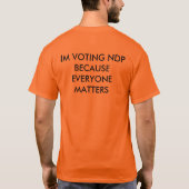 NDPの人のTシャツ Tシャツ (裏面)