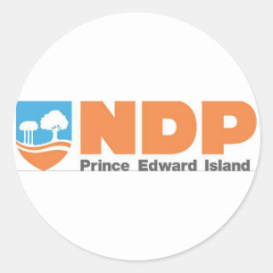 NDPプリンスエドワードアイランドロゴ ラウンドシール
