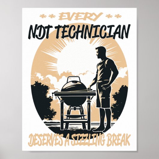 NdtテクニカおもしろいーBbqシェフまたはグリルおもしろい ポスター (正面)