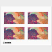 NEスタンプの海岸沿いの紅葉 長方形シール (シート)