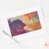 NEスタンプの海岸沿いの紅葉 長方形シール (封筒)