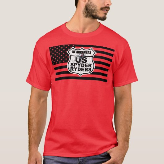 NE Arkansas支部 ブラックフラッグとロゴ Tシャツ (正面)