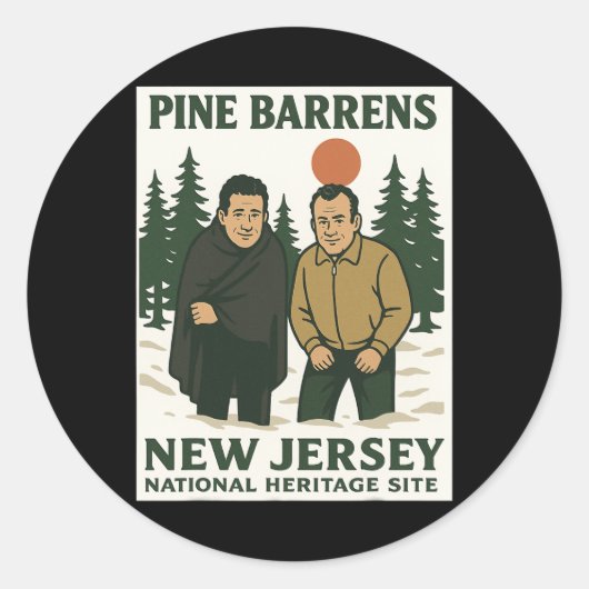 Ne Barrens New Jersey Graphic Design ラウンドシール (正面)