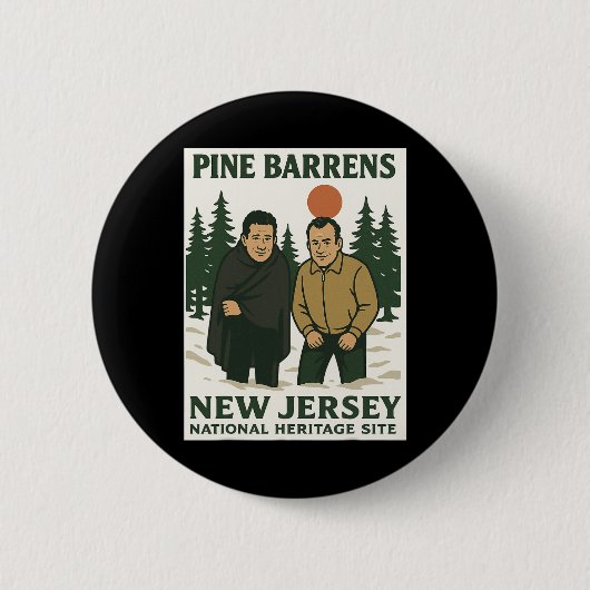Ne Barrens New Jersey Graphic Design  缶バッジ (正面)