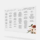 Ne Boho素朴フローラアルファベット座席表S アクリルサイン (傾斜)