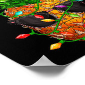 Ne Sungles Lights July Trocal Christmas Hawaiian  ポスター (角)