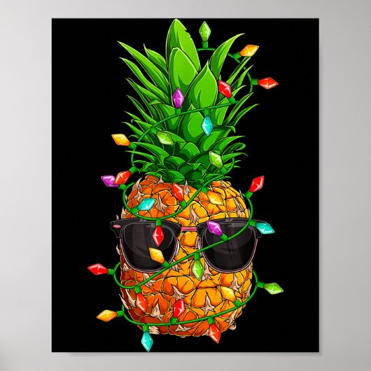 Ne Sungles Lights July Trocal Christmas Hawaiian  ポスター (正面)