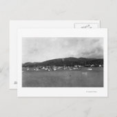 Neah Bay, WAビューと魚釣りボート写真 ポストカード (正面/裏面)