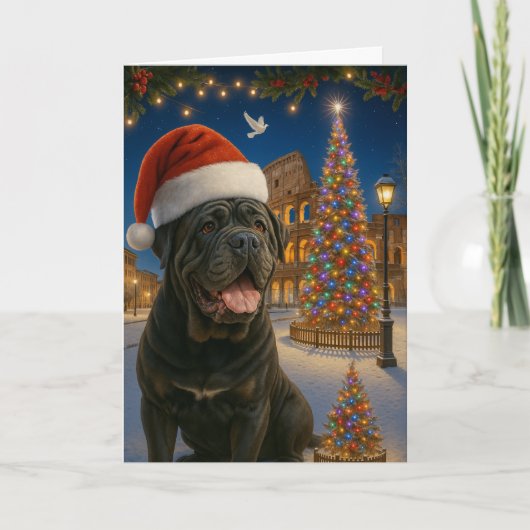 Neapolitan Mastiff Holiday Card シーズンカード (正面)