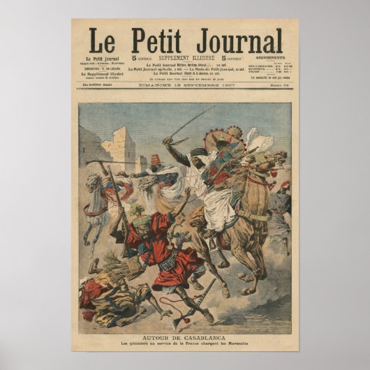 Near Casablanca the goumiers charging ポスター (正面)