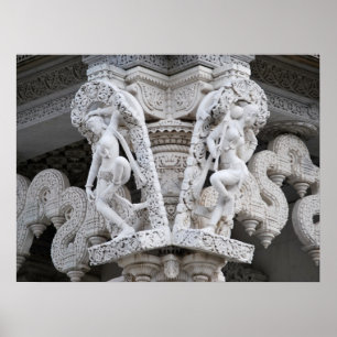 Neasdenの寺院-ロールパンShri Swaminarayan Mandir ポスター