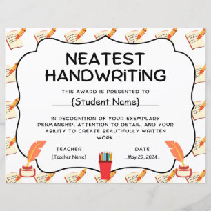Neastest Handwriting Student Recognition賞