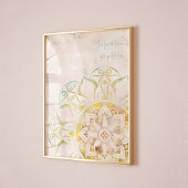 neatralとインスパイア金ゴールドmandala boho wall art ポスター