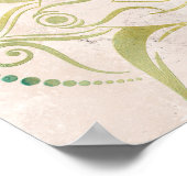 neatralとインスパイア金ゴールドmandala boho wall art ポスター (角)