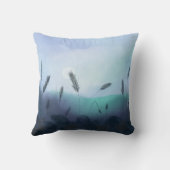 Nebeliger Morgen über dem Kornfeld  クッション (裏面)