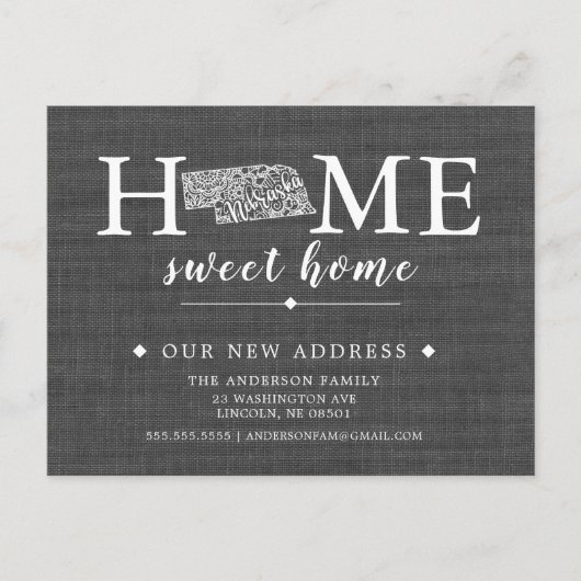 NEBRASKA州移動告知ポストカード 案内ポストカード (正面)