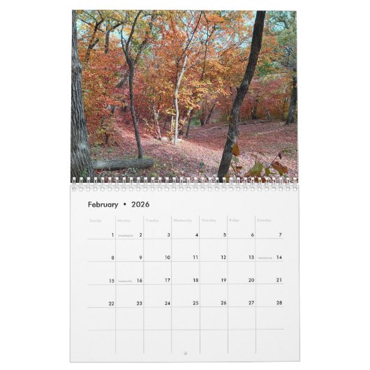 Nebraska Autumn 2026 calendar カレンダー (2月 2026)