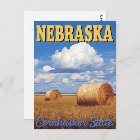 Nebraska Cornhusker State ポストカード (正面/裏面)