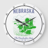 Nebraska Cornhusker State Farm ラージ壁時計 (正面)