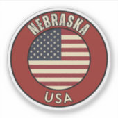 Nebraska Cornhusker State Gif  シール (正面)